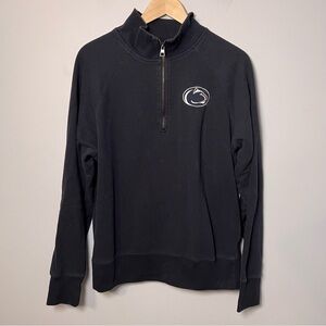 Penn State Nittany Lions 1/4 Zip Pullover Men’s L Black Lightweight Sweatshirt
